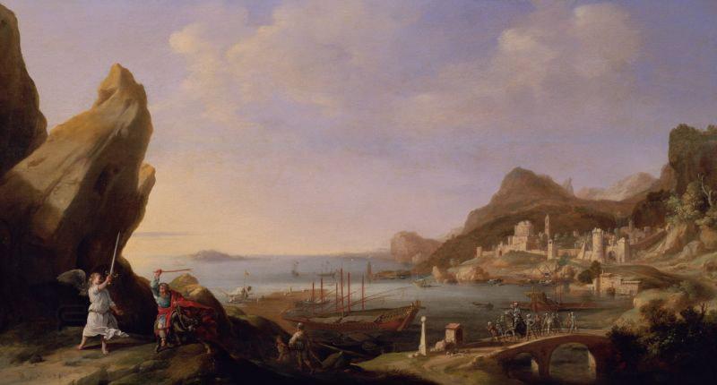 Bartholomeus Breenbergh Coastal Landscape with Balaam and the Ass